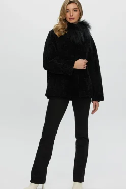 Reversible New Zealand Shearling Lamb Jacket With Select Mongolian Lamb Collar