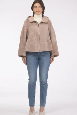 Reversible New Zealand Shearling Lamb Zip Parka