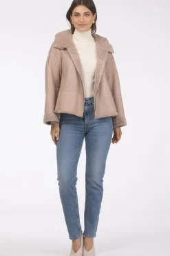 Reversible New Zealand Shearling Lamb Zip Parka