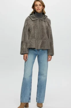 Reversible New Zealand Shearling Lamb Zip Parka