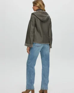 Reversible New Zealand Shearling Lamb Zip Parka