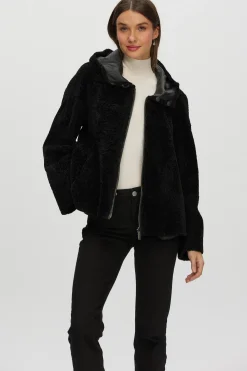 Reversible New Zealand Shearling Lamb Zip Parka