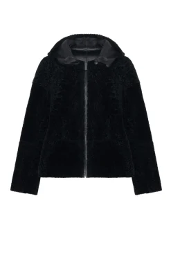 Reversible New Zealand Shearling Lamb Zip Parka