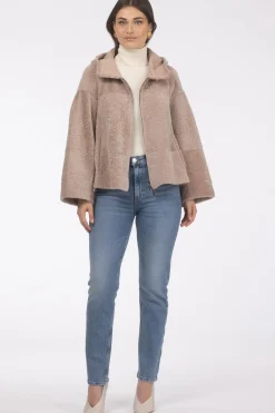 Reversible New Zealand Shearling Lamb Zip Parka