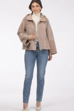 Reversible New Zealand Shearling Lamb Zip Parka