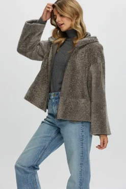 Reversible New Zealand Shearling Lamb Zip Parka