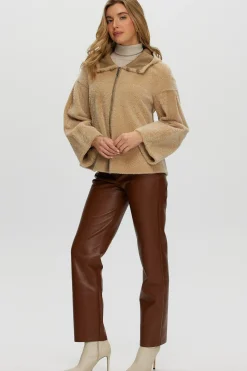 Reversible New Zealand Shearling Lamb Zip Parka