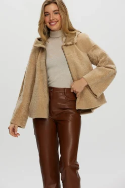 Reversible New Zealand Shearling Lamb Zip Parka