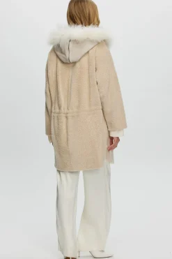 Reversible New Zealand Shearling Lamb Stroller With Select Mongolian Lamb Hood Trim