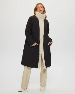 Reversible Select Shearling Lamb Chevron Short Coat