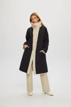 Reversible Select Shearling Lamb Chevron Short Coat