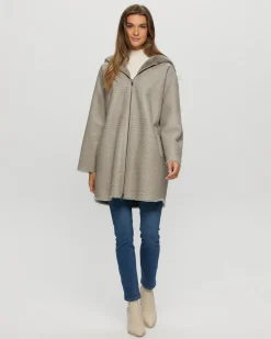 Reversible Select Shearling Lamb Parka With Grooved Pattern