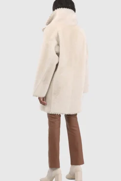 Reversible Select Shearling Lamb Jacket With Embroiderd Trim