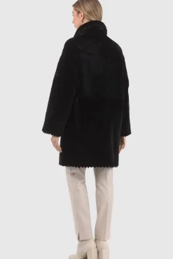 Reversible Select Shearling Lamb Jacket With Embroiderd Trim