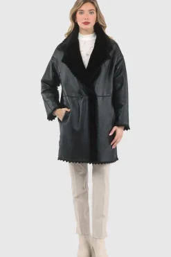 Reversible Select Shearling Lamb Jacket With Embroiderd Trim