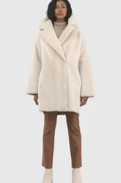 Reversible Select Shearling Lamb Jacket With Embroiderd Trim