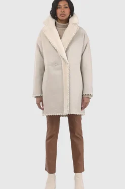 Reversible Select Shearling Lamb Jacket With Embroiderd Trim