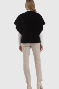 Reversible Select Shearling Lamb Collarless Jacket With Embroidered Trim