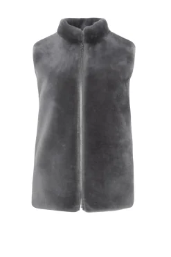 Reversible Select Shearling Lamb Vest With Loro Piana Cashmere & Wool Quilted Down Back