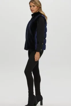 Reversible Select Shearling Lamb Vest With Loro Piana Cashmere & Wool Quilted Down Back