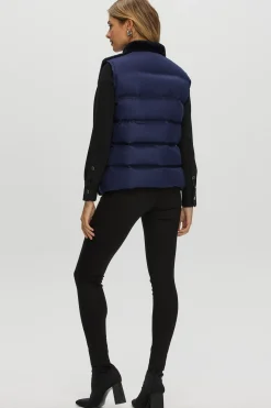 Reversible Select Shearling Lamb Vest With Loro Piana Cashmere & Wool Quilted Down Back