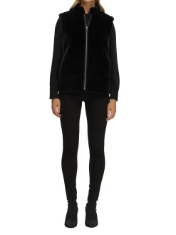 Reversible Select Shearling Lamb Vest With Loro Piana Cashmere & Wool Quilted Down Back