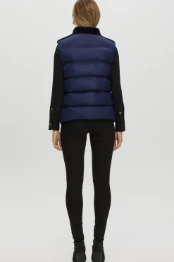 Reversible Select Shearling Lamb Vest With Loro Piana Cashmere & Wool Quilted Down Back