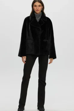 Reversible Select Shearling Lamb Jacket With Embroidered Trim