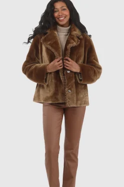 Reversible Select Shearling Lamb Jacket With Embroidered Trim