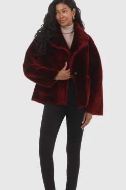 Reversible Select Shearling Lamb Jacket With Embroidered Trim