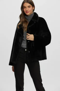 Reversible Select Shearling Lamb Jacket With Embroidered Trim