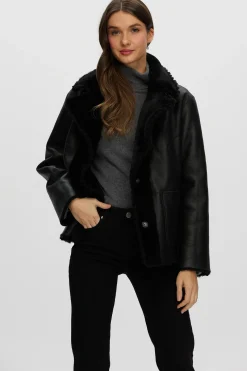 Reversible Select Shearling Lamb Jacket With Embroidered Trim