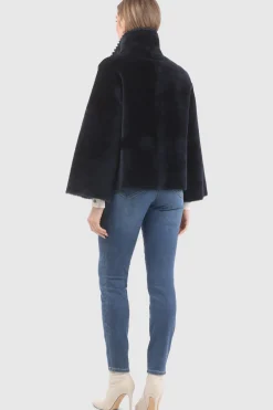 Reversible Select Shearling Jacket With Embroiderd Trim