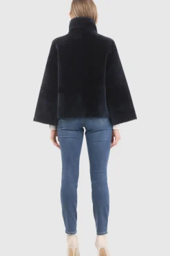 Reversible Select Shearling Jacket With Embroiderd Trim