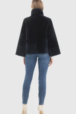 Reversible Select Shearling Jacket With Embroiderd Trim