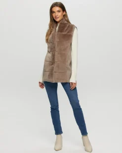 Reversible Select Shearling Lamb Vest With Select Cashmere & Wool Back