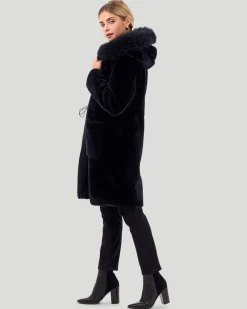 Reversible Shearling Lamb Parka With Select Cashmere Goat Trim