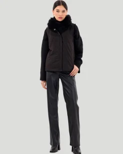 Reversible Shearling Lamb Vest With Select Cashmere Goat Collar