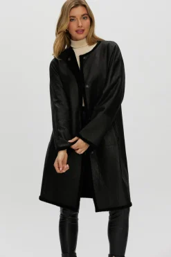Reversible Shearling Lamb Short Coat