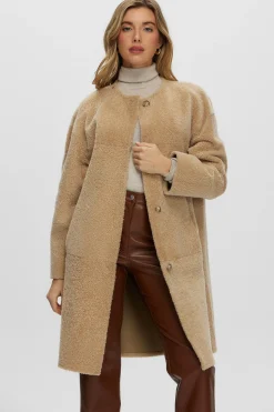 Reversible Shearling Lamb Short Coat