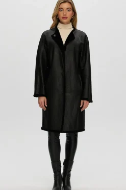 Reversible Shearling Lamb Short Coat