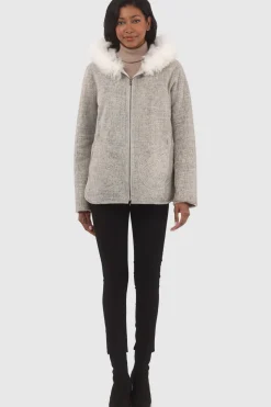 Reversible Shearling Lamb Zip Parka