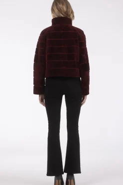 Reversible Textured Shearling Lamb Jacket