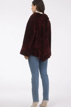 Reversible Textured Shearling Lamb Jacket