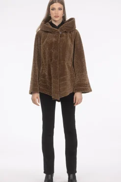 Reversible Textured Shearling Lamb Jacket