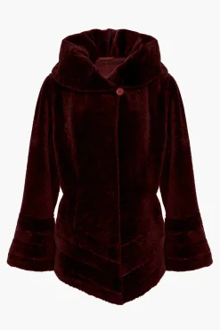 Reversible Textured Shearling Lamb Jacket