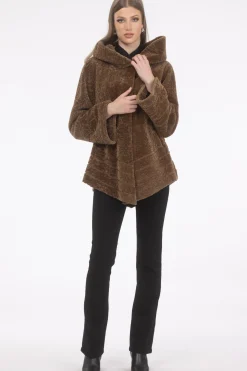 Reversible Textured Shearling Lamb Jacket