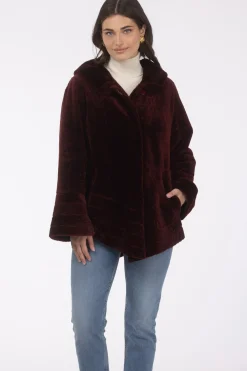 Reversible Textured Shearling Lamb Jacket