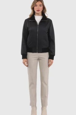 Reversible Textured Shearling Lamb Bomber Jacket