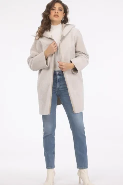 Reversible Textured Shearling Lamb Parka